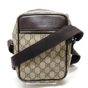 Authentic Gucci Crossbody bag Brown PVC mn348-013026